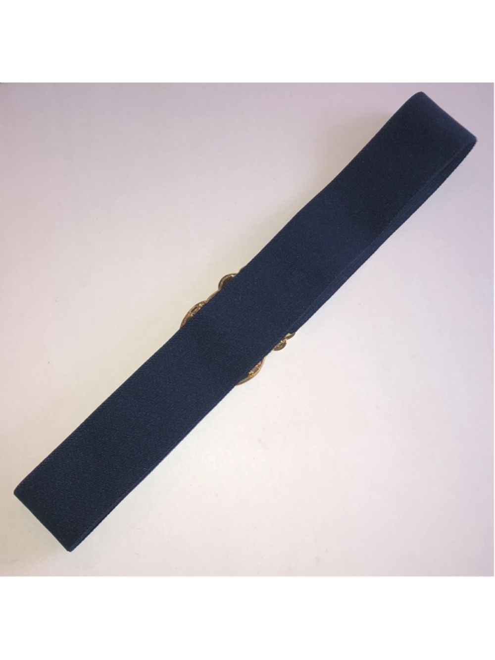 Day Lor Vintage Gold and Dark Blue Decorative Elastic Waist Belt - Picture 5 of 7